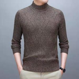 冬季半高领加厚毛衣男士新款韩版修身打底衫套头潮流针织衫毛线衣
