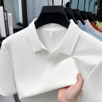 男士宽松翻领短袖T恤POLO衫2025新款夏季纯色休闲短袖恤