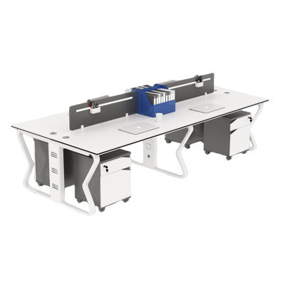 攸形办公桌240*120*75cm+4柜套