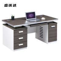 盛铁达 黑紫橡色板式办公桌1200*600*750mm STD-XTBS07 张