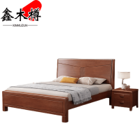 鑫木樽床+床头柜120厘米套