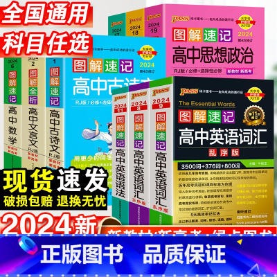 高中英语短语与句型 高中通用 [正版]图解速记高中语文数学物理化学生物政治历史地理英语词汇单字语法文言文古诗文基础知识点