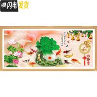 三维工匠十字绣大幅客厅2019新款线绣全绣家和富贵百财白菜 中格3股绣200*80厘米[精准印花+品质棉线]送工具/绣绷