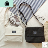 2020新款日系原宿学生帆布包学院风百搭斜挎包ulzzang少女单肩包NEW LAKE女士单肩包