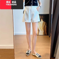 YIBUSHENG阔腿西装短裤女新款胖mm梨形身材大码小个子宽松显瘦五分休闲裤