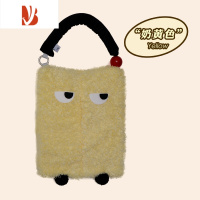 三维工匠高颜值车载客厅纸巾盒创意可爱壁挂式纸巾袋高级感网红车用抽纸盒 奶黄色