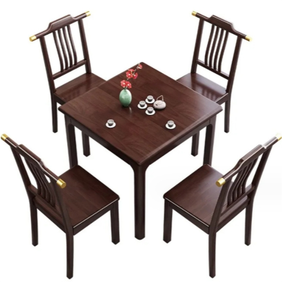 白寅 简易餐桌含4个椅子 70cm BY-JYCZ70