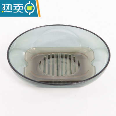 敬平大号肥皂盒家用卫生间沥水洗手台家居香皂盒创意卡通造型香皂架 透明咖