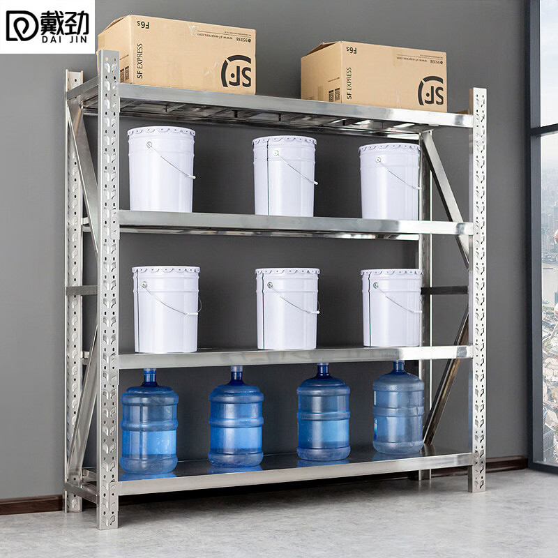 戴劲304不锈钢货架置物架药品收纳展示架承重200kg 1500*600
