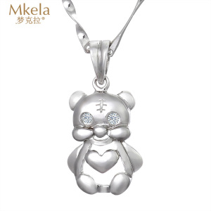 梦克拉  18k金钻石吊坠 童趣 淘气虎