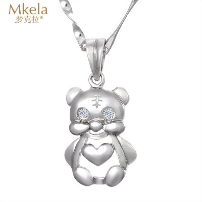 梦克拉  18k金钻石吊坠 童趣 淘气虎