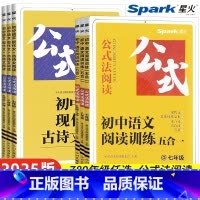 语文阅读训练五合一 七年级/初中一年级 [正版]2025初中语文阅读理解答题模板技巧专项训练中考七八九年级初一二三巅峰组