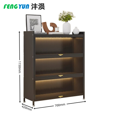 沣涢 钢制鞋柜 多层鞋柜 3门4层70cm 个