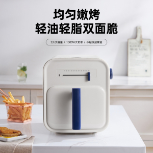 SCHNEIDER施耐德空气炸锅烹炸轻脂 分离式独立控温3D循环热风烤薯条烘蛋糕不粘涂层易清洗SWK-XZL01 5L