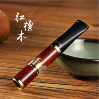 zobo正牌男士过滤循环型烟嘴可清洗型微孔香菸过滤器檀木粗细两用一体烟具带便携盒