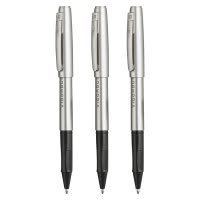 齐心 GP169 低重心大笔划签字笔 子弹头 1.0mm 黑 12支装