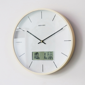 极客库GEEKCOOK创意挂钟静音客厅时尚时钟简约个性功能挂表家用石英钟表GK120003