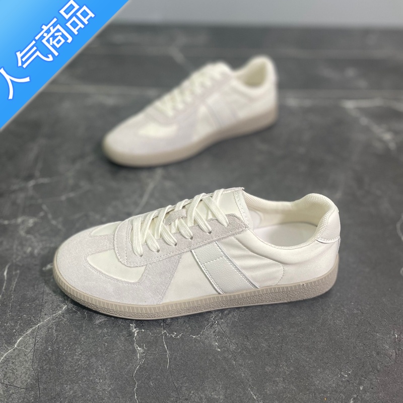 SUNTEK复古德训鞋女2023年新款小白鞋夏季薄款透气百搭平底休闲板鞋