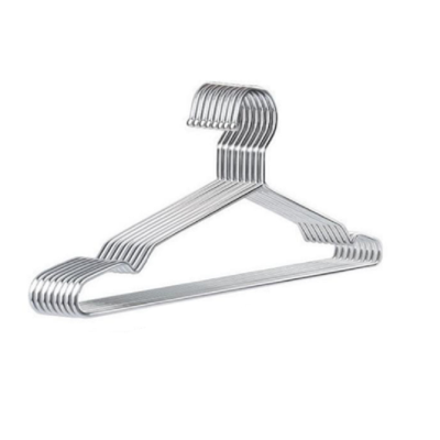 不锈钢衣架实心加长加粗晾衣架老人儿童晒衣架裙子衣服无痕防滑