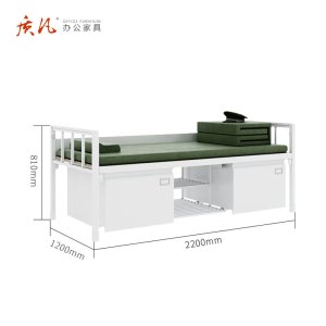质凡钢制单层床高低床上下铺铁床灰白色ZF-ZFC12/2200*900*810mm/张