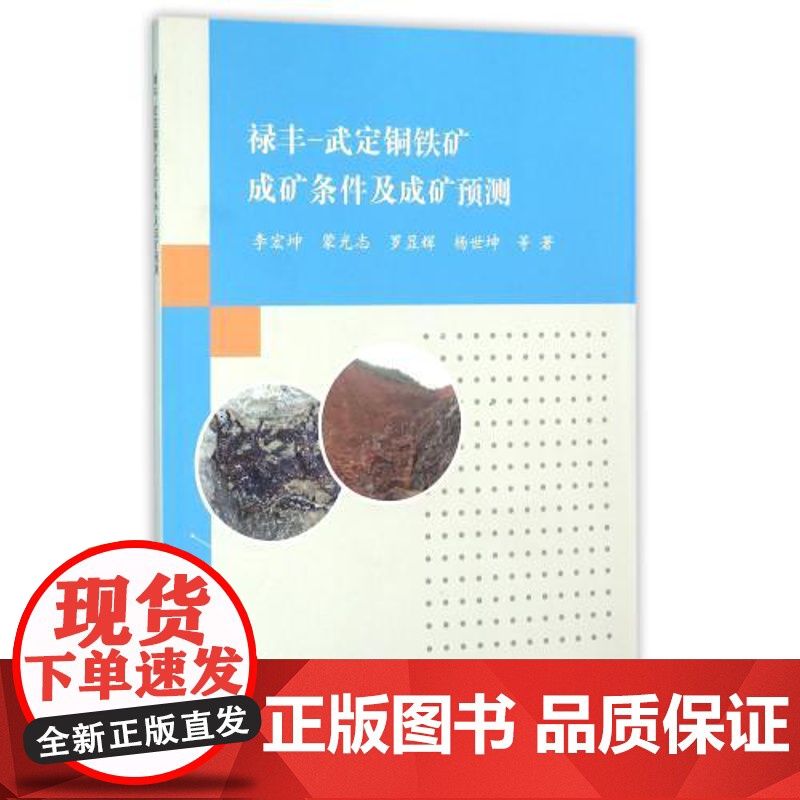 书自营]禄丰-武定铜铁矿成矿条件及成矿预测 李宏坤//蒙光志//罗显辉//杨世坤 正版书籍 9787116092822
