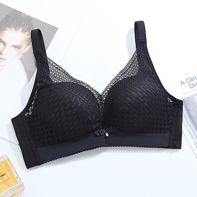 00a小胸显大调整型文胸女无钢圈平胸加厚5cm胸罩超聚拢集中丰胸内衣