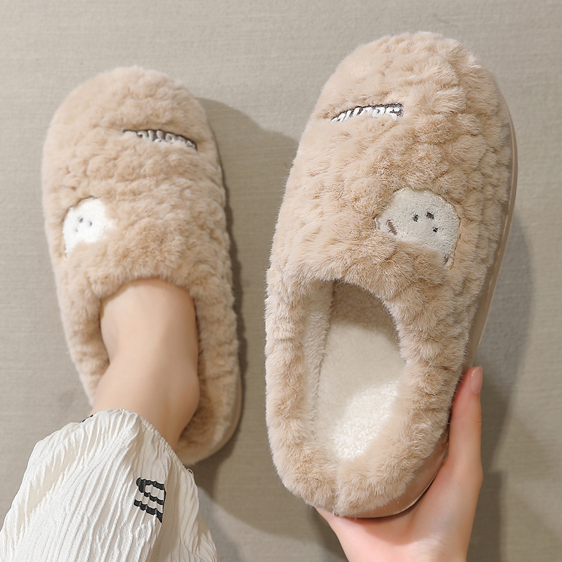 棉拖鞋女士秋冬季2025新款保暖厚底防滑室内家居毛毛绒棉拖女冬天