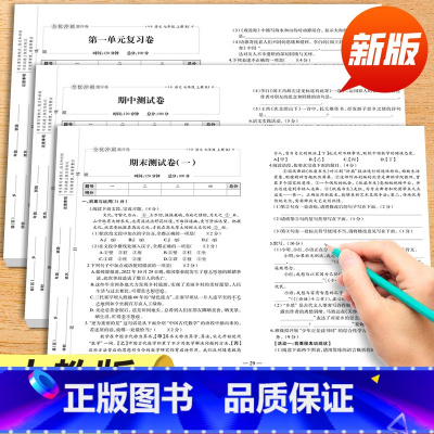 [6本]语数英测试卷+同步作文+语文字帖+英语字帖 七年级上 [正版]七年级下册试卷测试卷全套初一上下册全套试卷同步练习