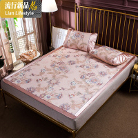 冰丝凉席三件套1.8m床1.5m夏天折叠1.2米单双人0.9可水洗空调席子 三维工匠凉席/凉枕