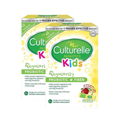 2件装|Culturelle康萃乐进口儿童益生菌冲剂（果蔬润肠型）24袋/盒品牌直采